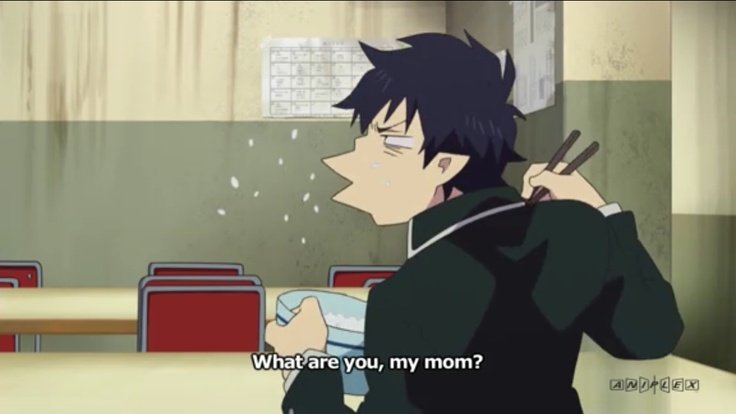 Синий экзорцист смешные кадры