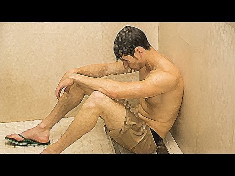 Мужик плачет в душе