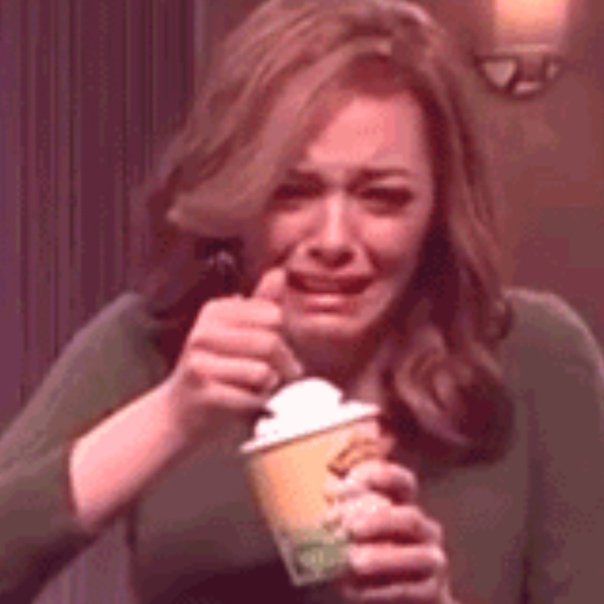 Эмма Стоун плачет и ест