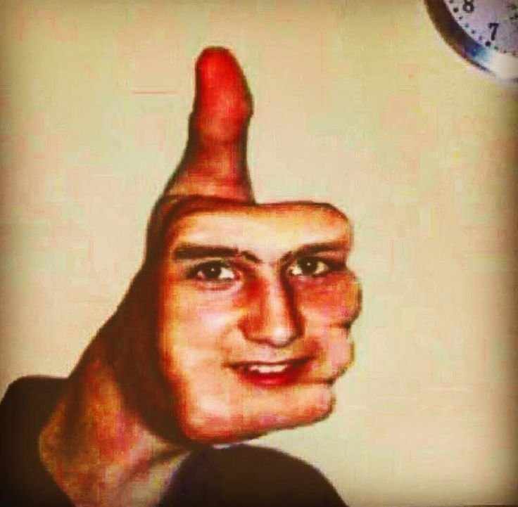 Большой палец вместо головы