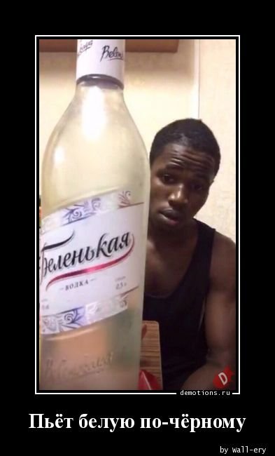 Негры пьют водку