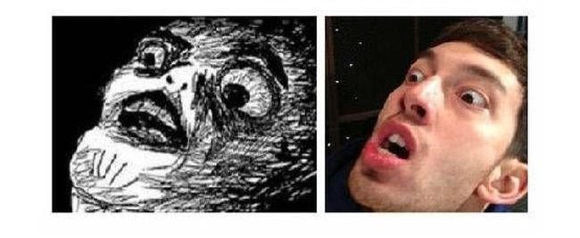 Лицо в шоке Мем