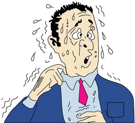 Потный человек