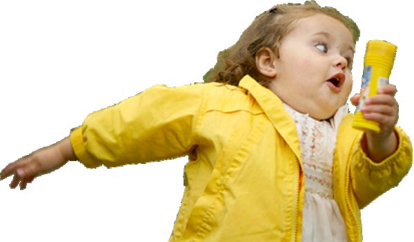 Девочка убегает