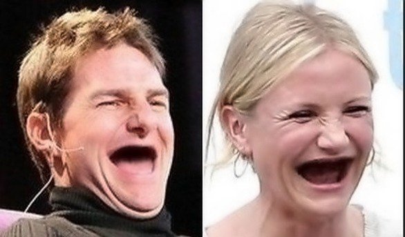 Том Круз смеется без зубов