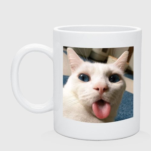 Кот с кружкой Мем