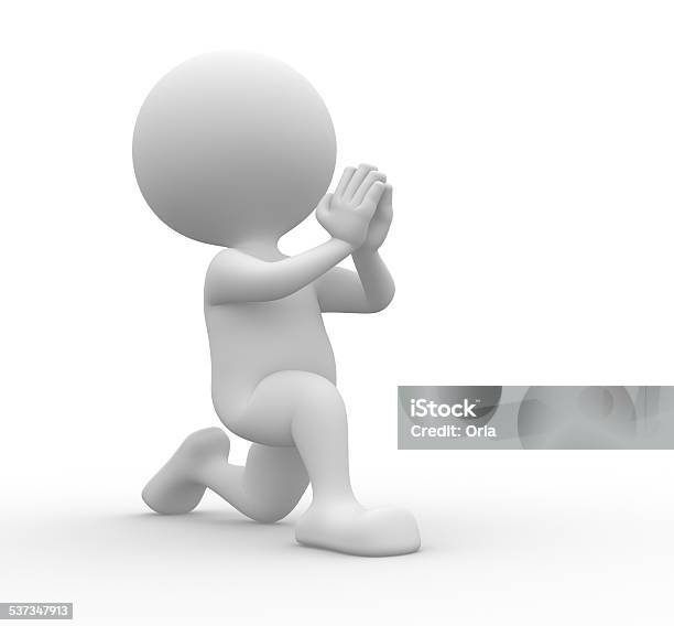 Человечек на коленях