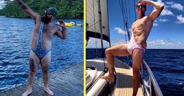 Мужик в купальнике фото