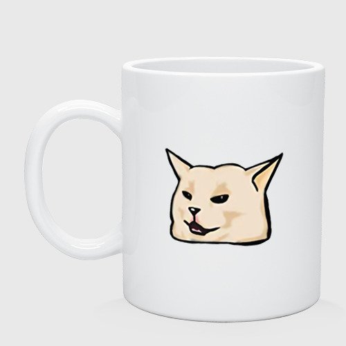 Кот с кружкой Мем