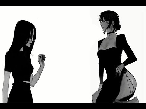 Девушка в чёрном поатье Мем