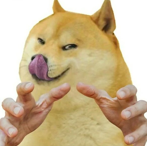 Дог на руках