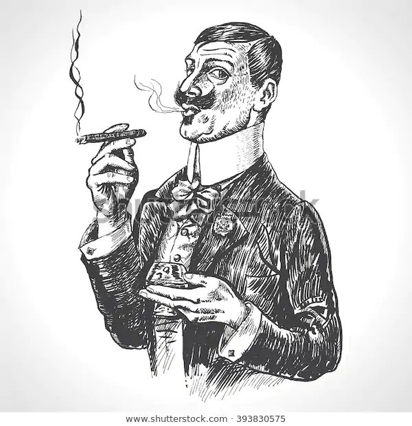 Мужчина с сигарой