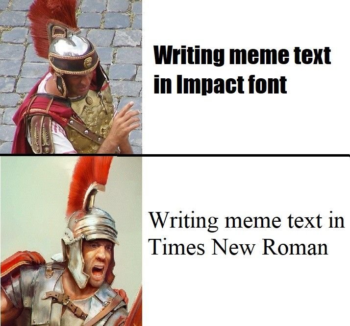 Мемы с шрифтом Impact