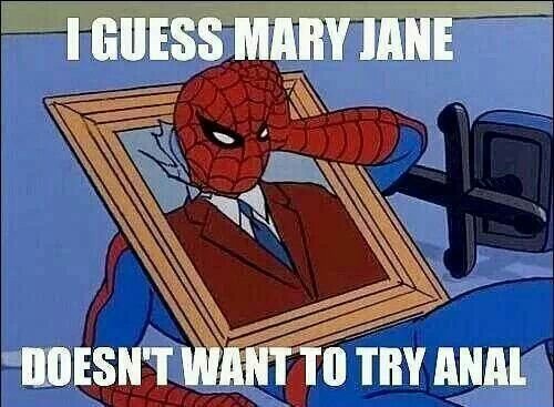 Спайдермен показывает на себя