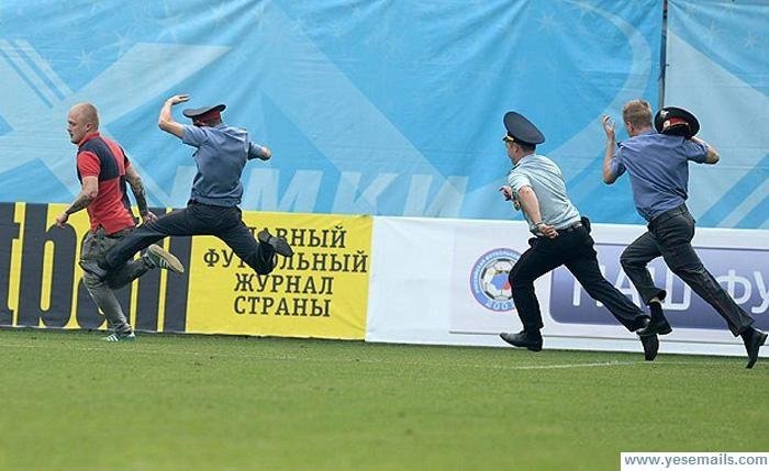 Гонится за человеком