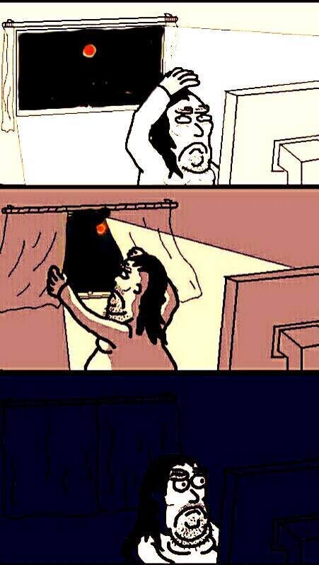 Мужик закрывает занавеску Мем