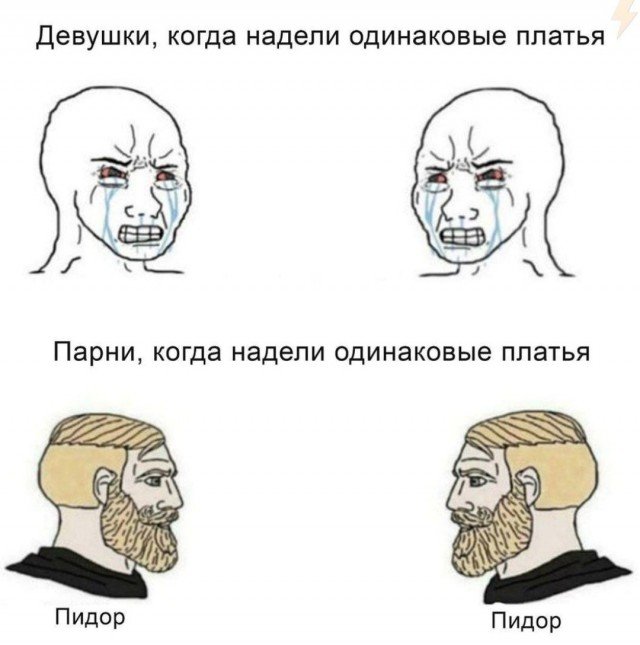 Мем про одинаковых мужиков бородатых