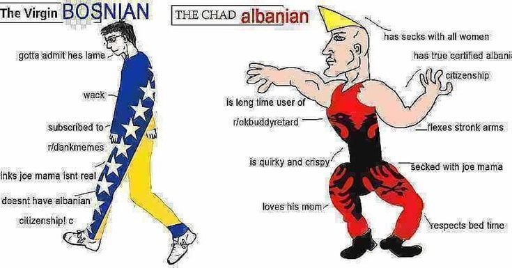 Албанец мемы