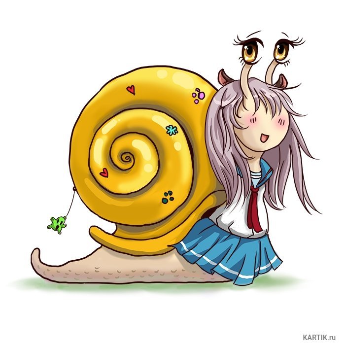 Улитка арт девочка