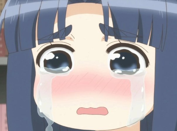 Плачущая аниме девушка