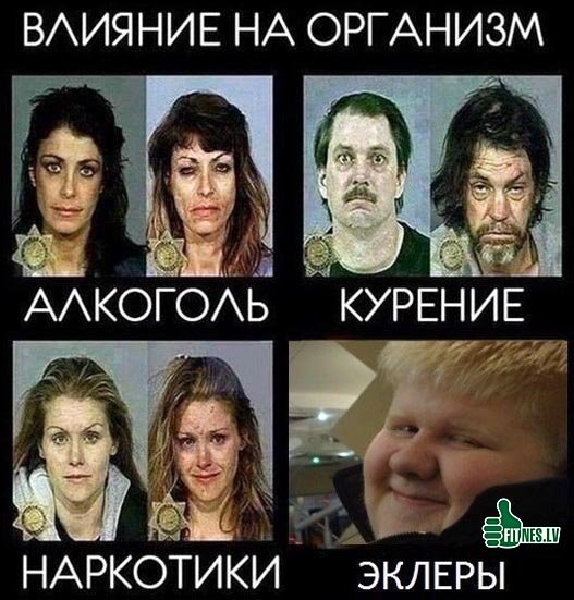 Влияние на организм эклеры