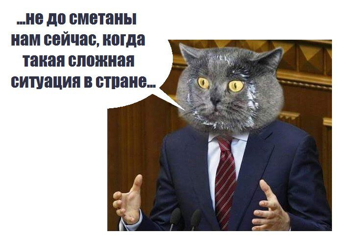 Не до сметаны нам сейчас когда такая ситуация в стране