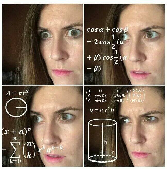 Мем женщина с формулами