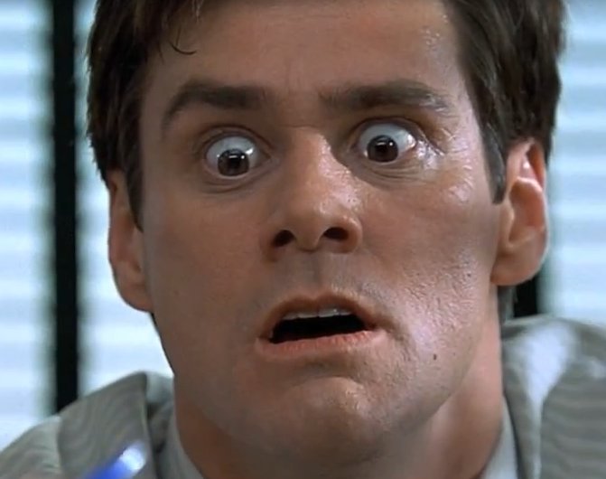 Удивленное лицо Джим Керри
