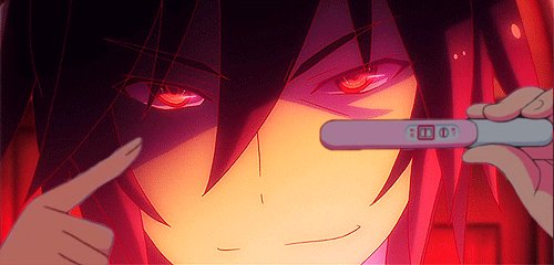 Аниме рука с тестом на беременность