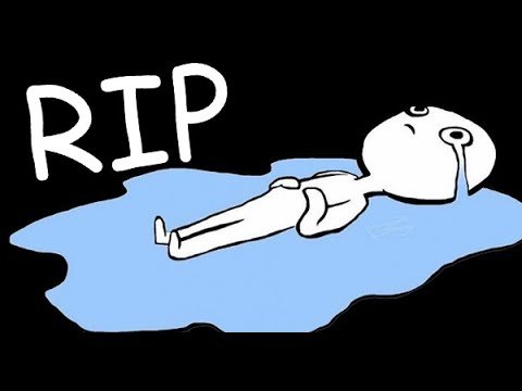 Человечек лежит в луже слез