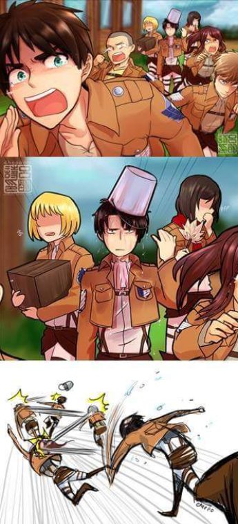 Аниме мемы атака титанов Леви