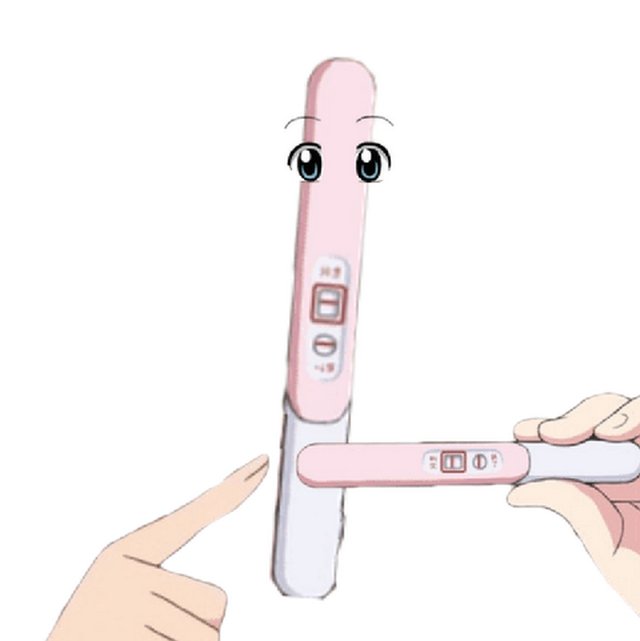 Тян с тестом на беременность