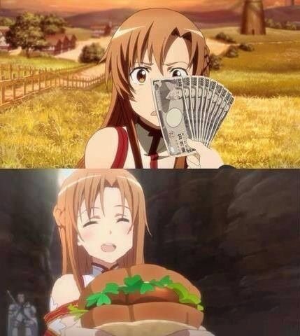 Аниме мемы про деньги
