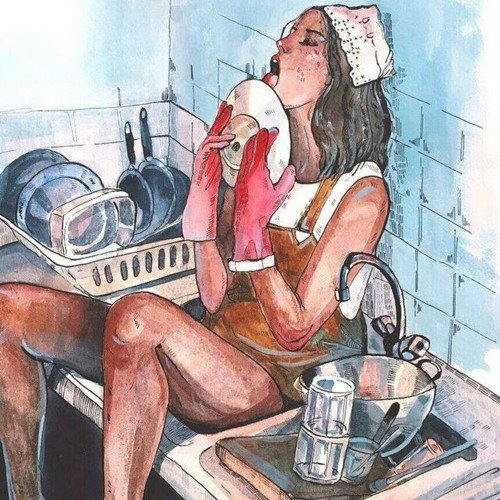 Девушка с бодуна рисунок