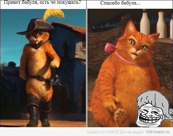 Кот в сапогах из Шрека