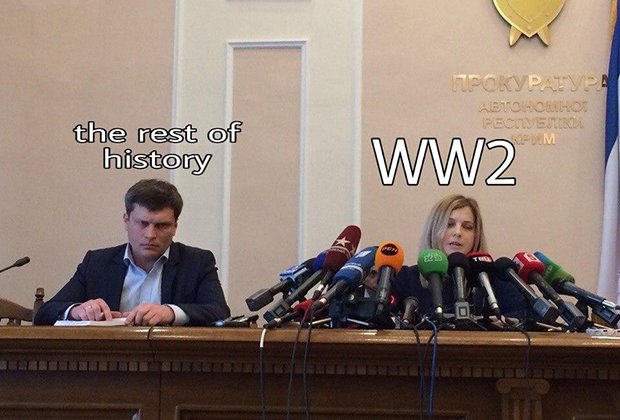 Наталья Поклонская с микрофонами