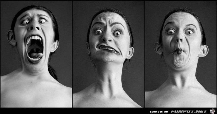 Странное лицо девушки