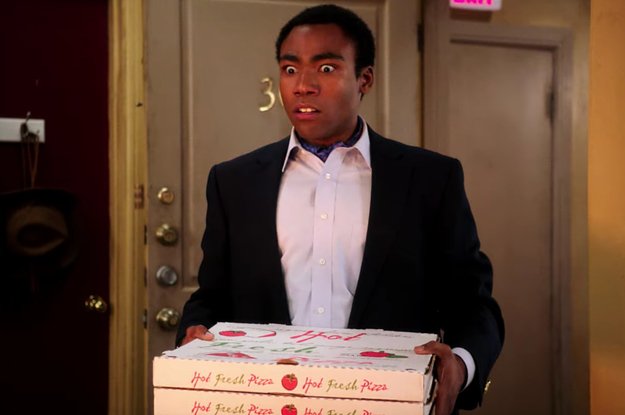 Дональд Гловер пицца gif