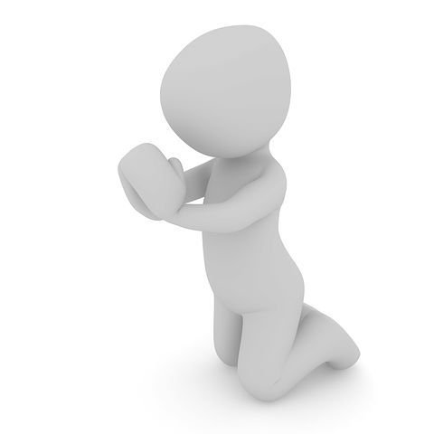 Человечек на коленях