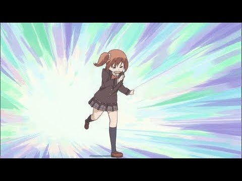 Девушка бежит за мальчиком аниме