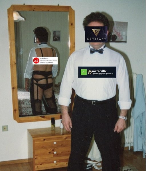 Мужик во фраке с зеркалом