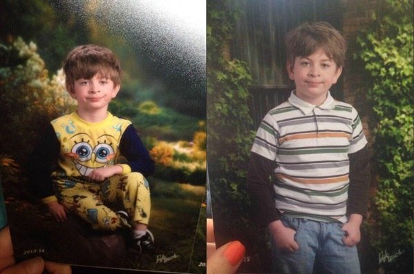 Мальчик в пижаме Спанч Боба оригинал