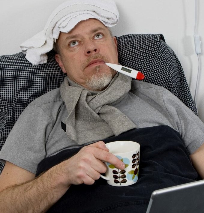 Человек болеет