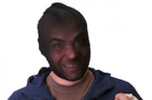 Мужик с чулком на голове