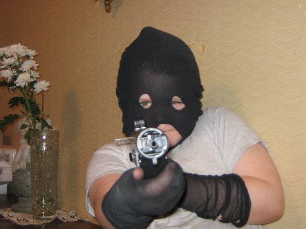 Чулок на голове