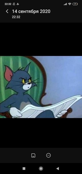 Кот том с газетой