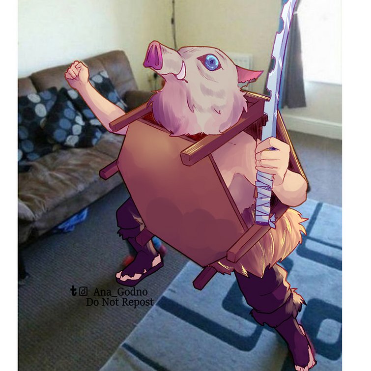 Клинок рассекающий демонов кабанчик