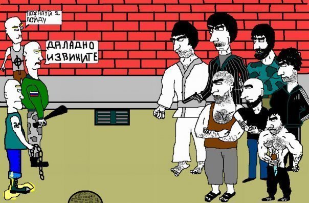 Скинхеды против кавказцев