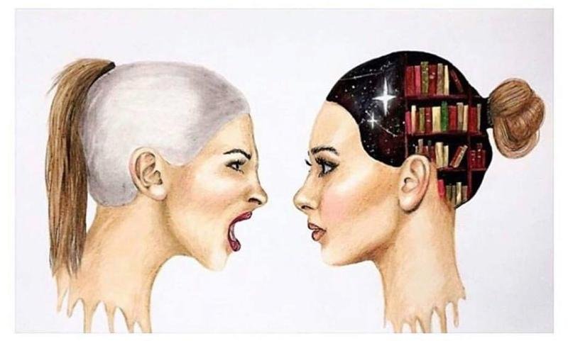 Иллюстрации глупый и умный