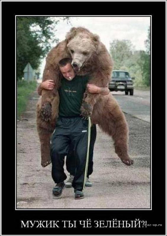 Русский мужик с медведем